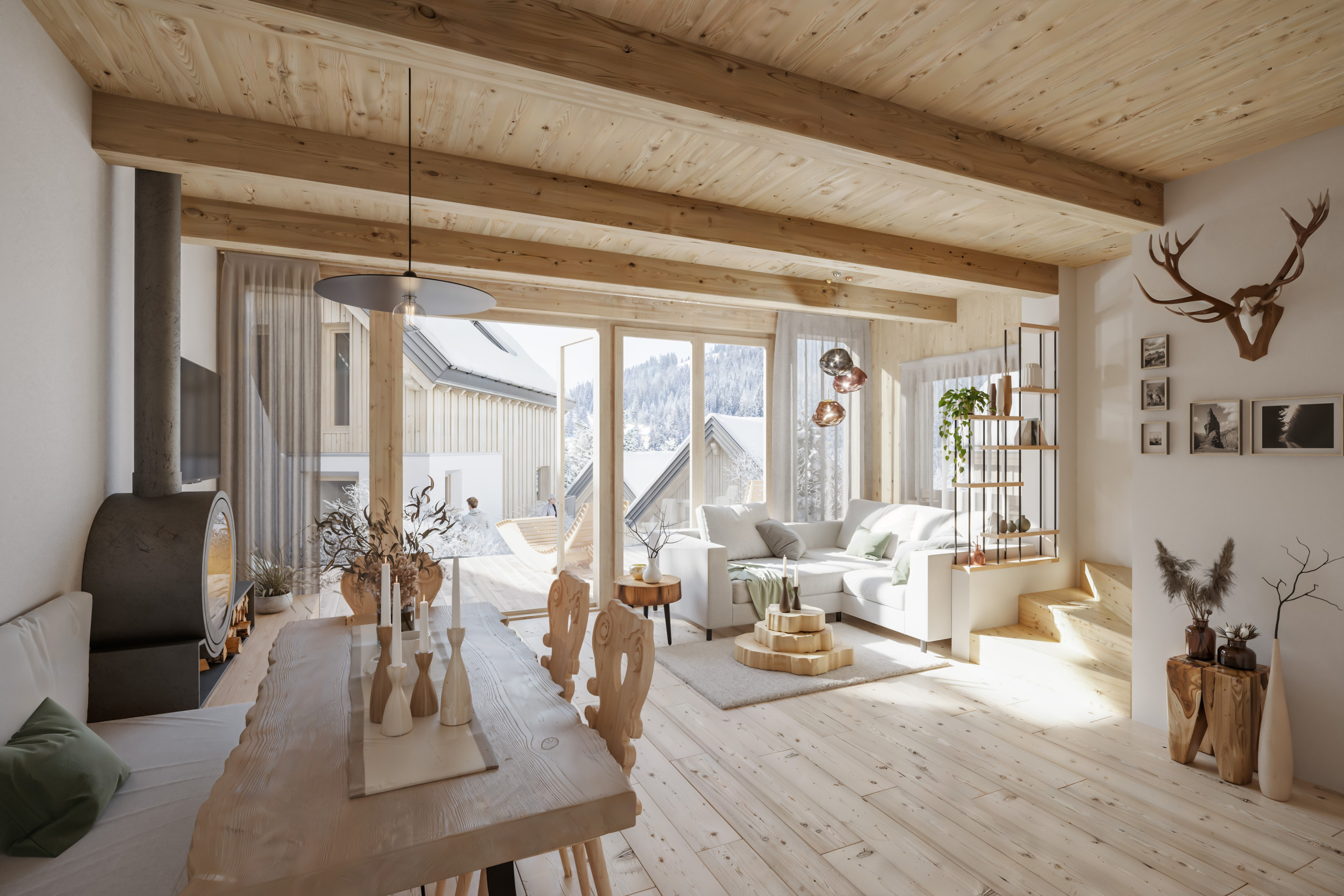  in Niederwölz - Chalet #1 mit 2 Schlafzimmern und Sauna