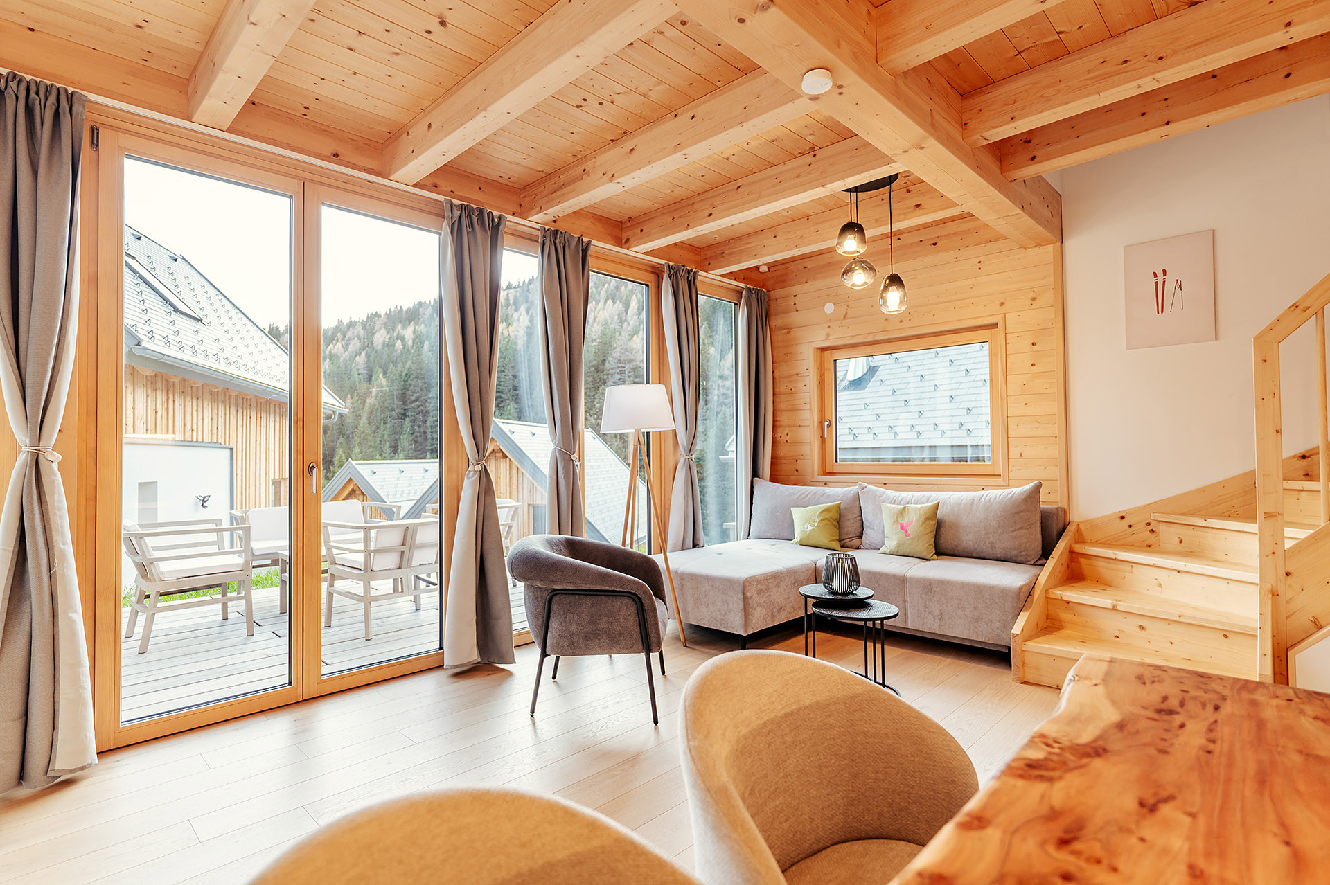 freistehendes Haus in Niederwölz - Chalet #3 mit 3 Schlafzimmern und Sauna